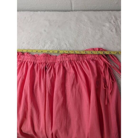 J. Crew Pink Cotton Voile Side Slits and tie Beach skirt Plus size 2X Lightweigh - Picture 9 of 12